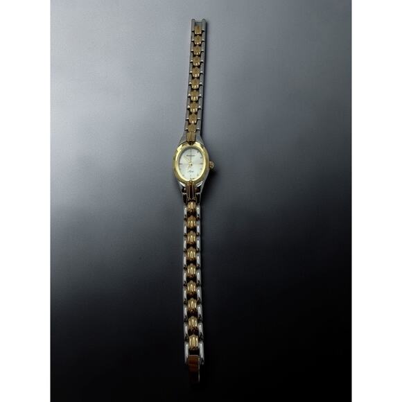 Armitron Now Two-Tone Oval Analog Dress Watch Stainless Steel 7 in